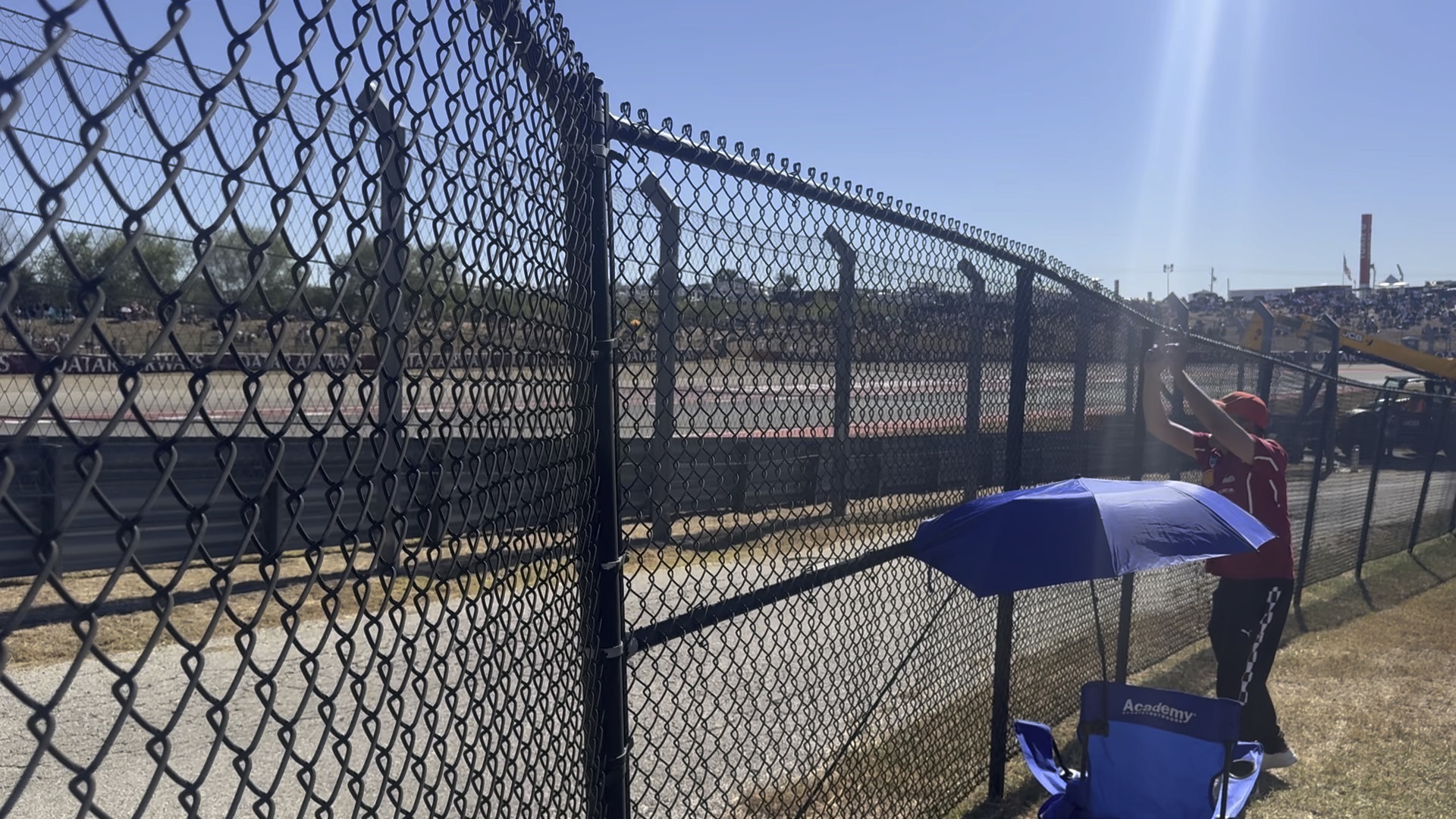Chain link temporary fence panels on a construction site in New Braunfels